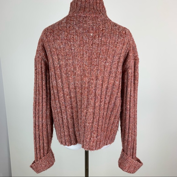 ZARA Ribbed Button Collar Chunky Sweater Small - Picture 8 of 15